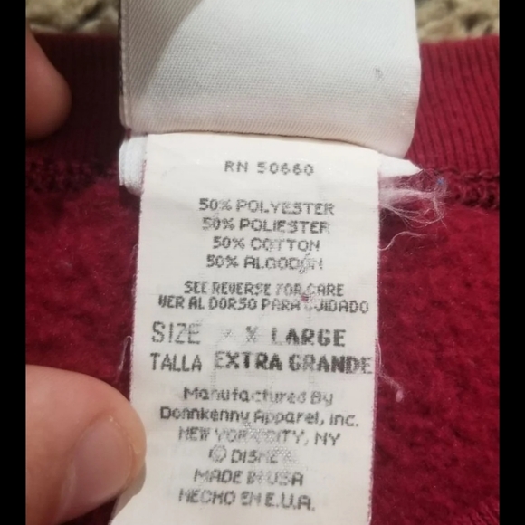 Vintage Mickey & Co Disney Sweater Red XL RARE - Picture 4 of 6